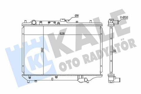 KALE MAZDA Радіатор охолодження 323 IV 1.3/1.8 89-