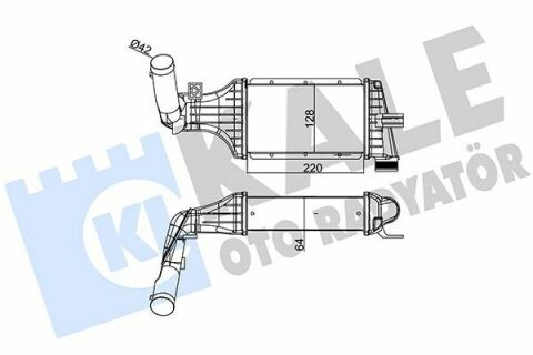 KALE OPEL Интеркулер Astra G,Zafira A 1.7/2.0CDTI/DTI 99-