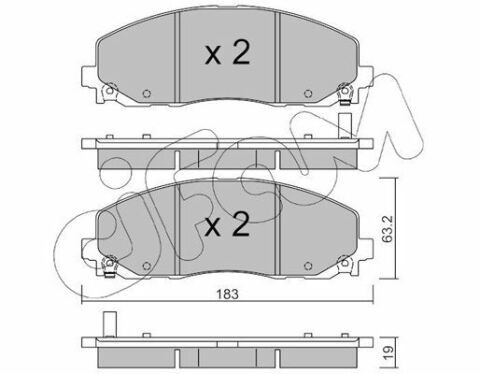 тормозные колодки передние freemont, chrysler grand voyager v, lancia 2.0/3.6 11-