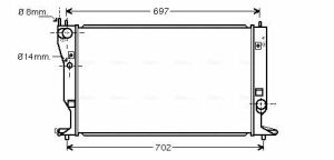 Радіатор охолодження двигуна. AVENSIS 2.2 05-, COROLLA 2.2 05- TOYOTA