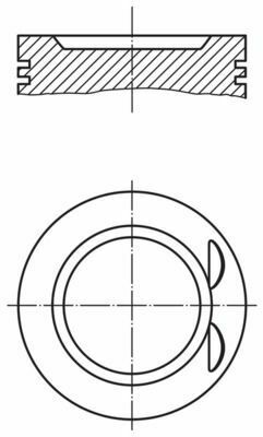 Поршень Opel Astra F/G/Omega B 2.0i 95-05 (86.50mm/+0.5)