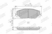 Гальмівні колодки передні Toyota RAV 4 III, IV 2006–, Auris 2010–