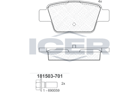 Колодки тормозные (задние) Fiat Bravo II 07-14/Stilo 01-08/Linea 07-/Multipla 99-10/Lancia Delta 08-