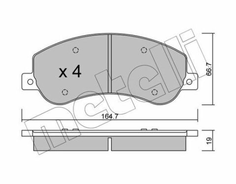 Колодки гальмівні (передні) VW Amarok 2.0 BiTDI/TDI/TSI 10- (Bosch)