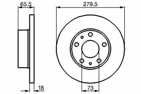 Диск тормозной (передний) Citroen Jumper/Fiat Ducato/Peugeot Boxer 94-02 (280x18)