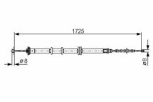 Трос гальмівний правий FIAT Linea 07-