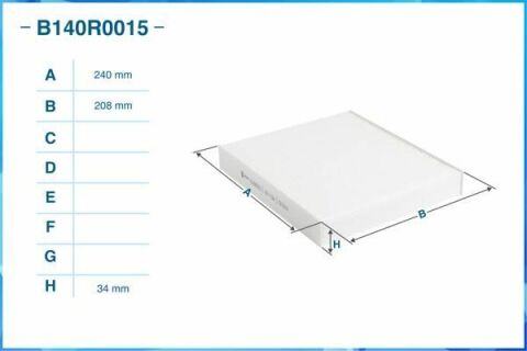 Фільтр, повітря у салоні