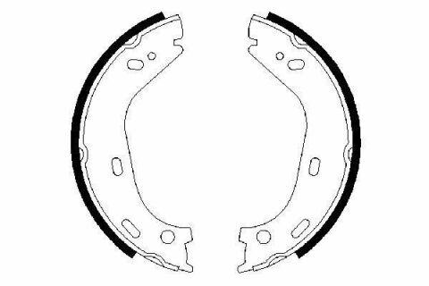 Колодки ручника MB S-class (W116/W126) 72-91 (160x25) Колодки ручника MB S-class (W116/W126) 72-91 (160x25)