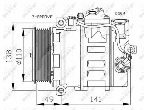 Компресор кондиціонера MB Sprinter (906)/Vito CDI (W639) 06-