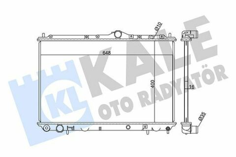 KALE VOLVO Радіатор охолодження S40 I,V40 1.6/2.0 95-