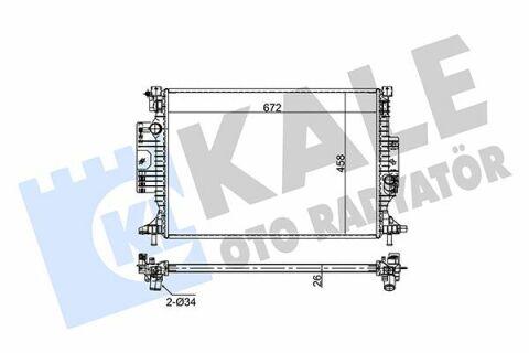 KALE FORD Радиатор охлаждения C-Max II,Focus III,Kuga II 1.5/2.0TDCi