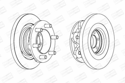 CHAMPION FIAT Диск гальмівний передн.Iveco Daily 35.10 96-99