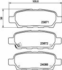 Гальмівні колодки зад. Qashqai/X-Trail 07- (38x105,5x14,3)