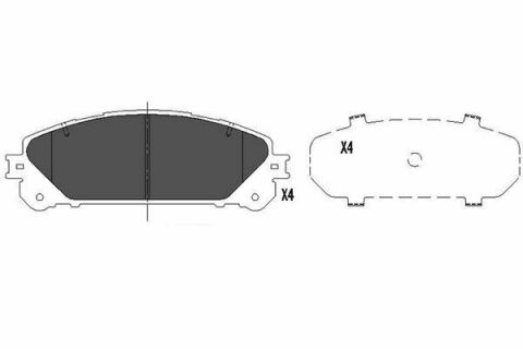 Колодки тормозные (передние) Lexus RX 08-/Toyota Rav4 12-/Camry 17- (166.7x59.4x17.6)