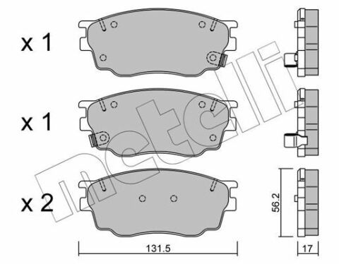 Колодки тормозные (передние) Mazda 6 02-07