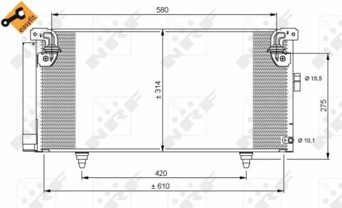 Радіатор кондиціонера Subaru Legacy/Outback 2.0-3.0 03-09