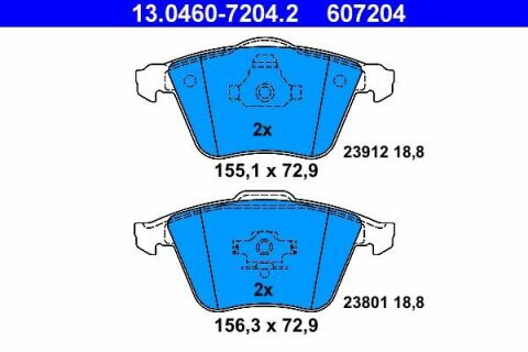 Колодки тормозные (передние) Ford Focus/Mazda 3/Volvo C30/C70/S40/V50/Opel Vectra C 05-14/V40 12-