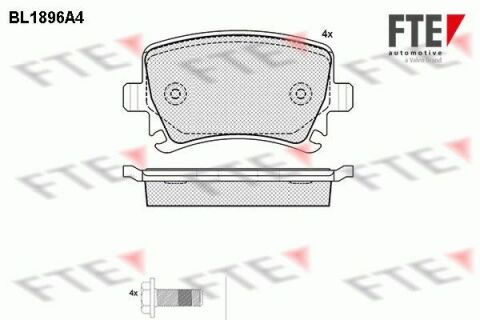 Колодки гальмівні (задні) VW Caddy III 04- Колодки гальмівні (задні) VW Caddy III 04-