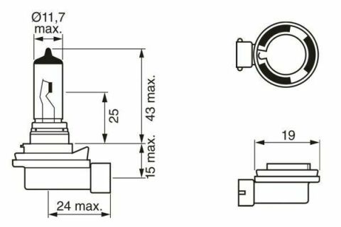 Автолампа H8 12V 35W PGJ19-1 Eco WS