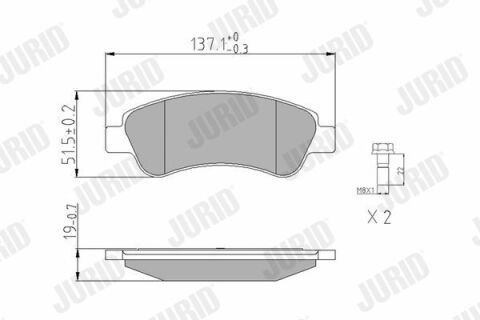 Тормозные колодки передниеberlingo,c2,3,4,ds3,peugeot 97-