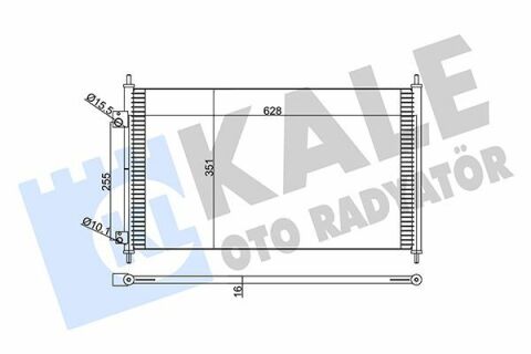 KALE HONDA Радиатор кондиционера Civic VII 1.4/1.6 01-