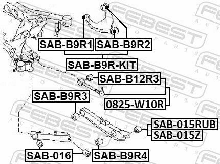 Сайлентблок заднього верхнього важеля Impreza 00-