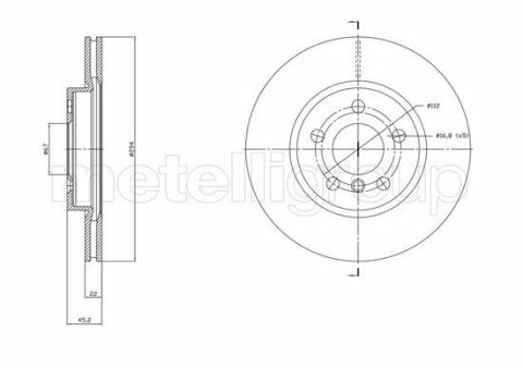 Диск гальмівний (передній) BMW 2 (F45/F46)/X1 (F48) 14- (294x22)