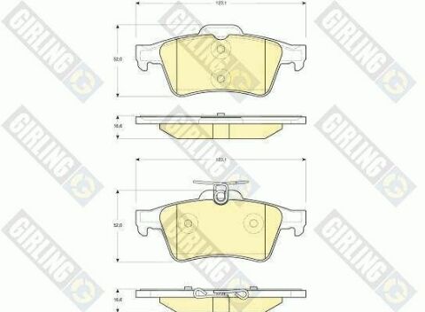 Комплект гальмівних накладок, дискове гальмо Комплект гальмівних накладок, дискове гальмо