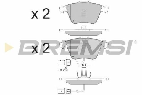 Гальмівні колодки перед. Audi A6 97-05