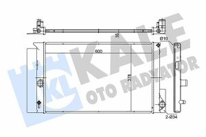 KALE TOYOTA Радіатор охолодження Auris 07-,Avensis 1.8/2.0 08-,Corolla E15/18 1.3/1.6 07-