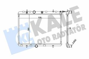 KALE CITROEN Радіатор охолодження C-Elysee,C3/4/5,DS,Peugeot 207/208/308/407,Partner