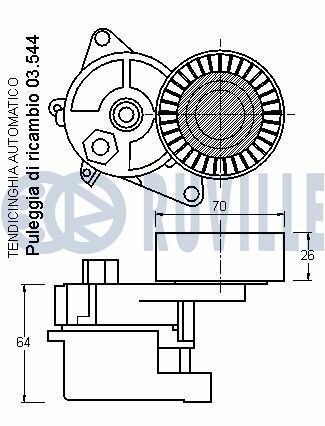 RUVILLE BMW Ролик натяжителя ремня 3,5,7,Z3