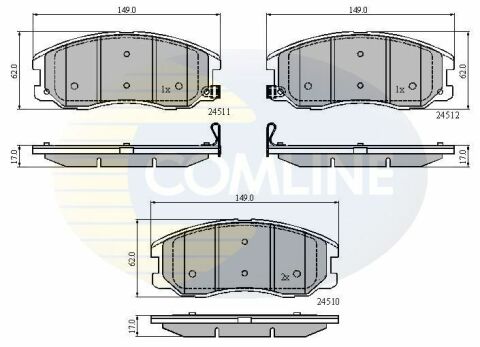 CBP31582 Comline - Тормозные колодки для дисков