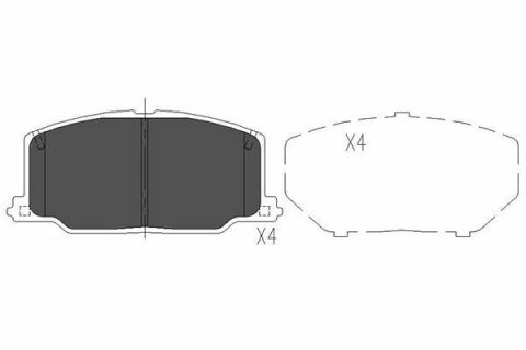 Колодки гальмівні (передні) Toyota Avensis 05-08/Camry/Corolla 83-94 (з датчиком)