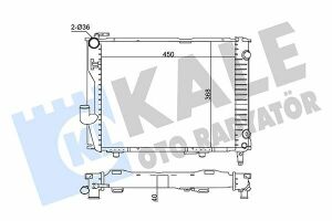 KALE DB Радиатор охлаждения W124 2.8/3.6 85-