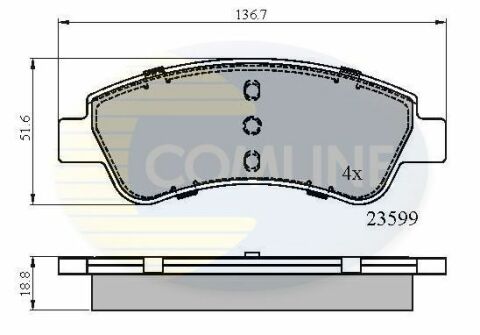 CBP01525 Comline - Гальмівні колодки до дисків