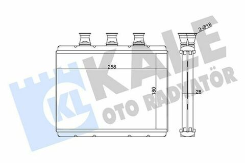 KALE BMW Радіатор опалення 7 E65 02-