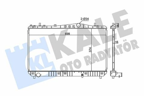 KALE CHEVROLET Радіатор охолодження Tacuma 1.6/2.0