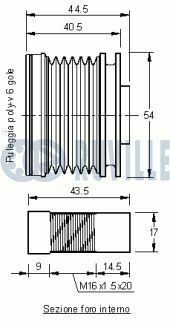 Шкив генератора qashqai 2.0 15-, renault koleos 2.0 16-