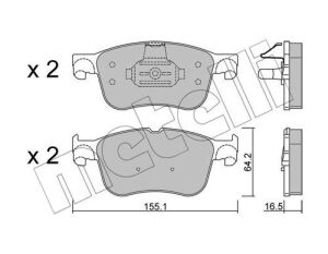 Колодки гальмівні (передні) Ford Focus 18-/Kuga 19-/Puma 20-/Linkoln Corsair 20-