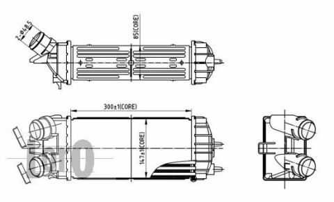 Радиатор интеркулера Citroen Berlingo/Peugeot Partner 1.6 HDi 04-