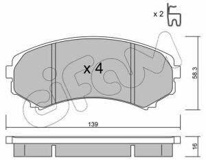 Тормозные колодки пер. Mitsubishi Grandis 04-11/Pajero 90- (sumitomo)