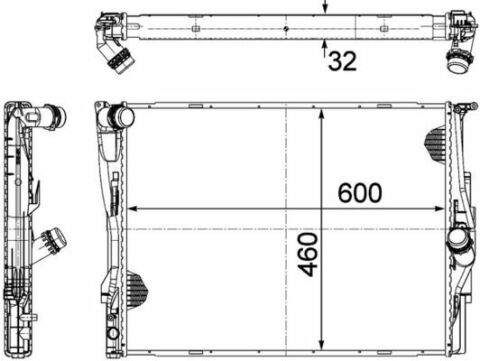 Радиатор охлаждения BMW 1(E81 87) 3(E90 91)