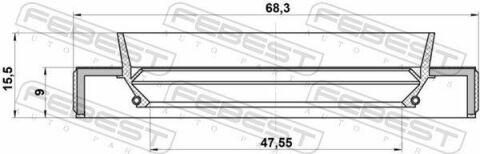 Сальник полуоси 49x68x9x15.5 Rav 4/Corolla/Camry 00-