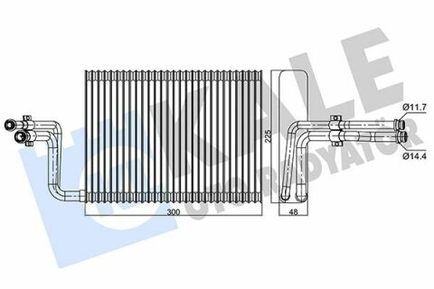 KALE BMW Испаритель 1 E81/87,3 E90,X1 E84,X3 F25,X4 F26