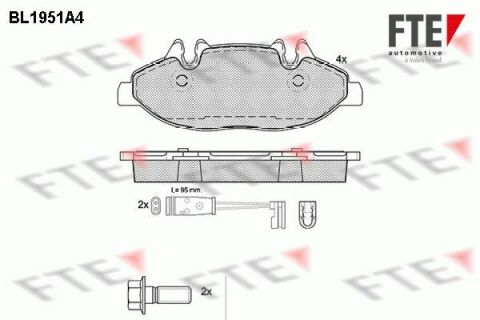 Колодки тормозные (передние) MB Vito (W639) 03-(с датчиками)