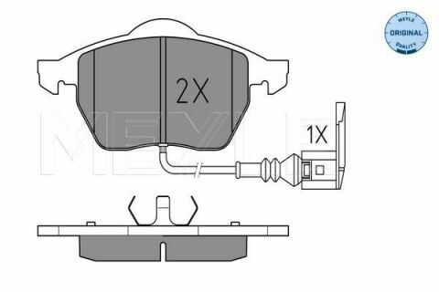 Колодки тормозные (передние) Audi A3/VW Golf IV-03 (с датчиком)