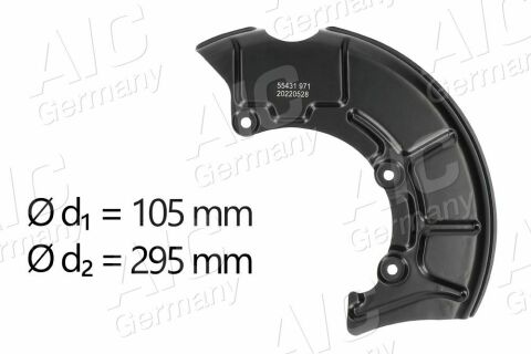 Захист диска гальмівного (переднього) (R) Audi A3/Skoda Octavia/VW Golf 96-13