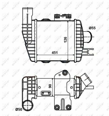 Радіатор інтеркулера Hyundai Tucson/Kia Sportage 2.0CRDi 06-