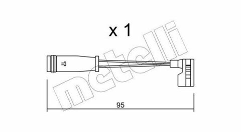 Датчик зносу гальмівних колодок MB Sprinter/VW Crafter 06- (L=95mm)